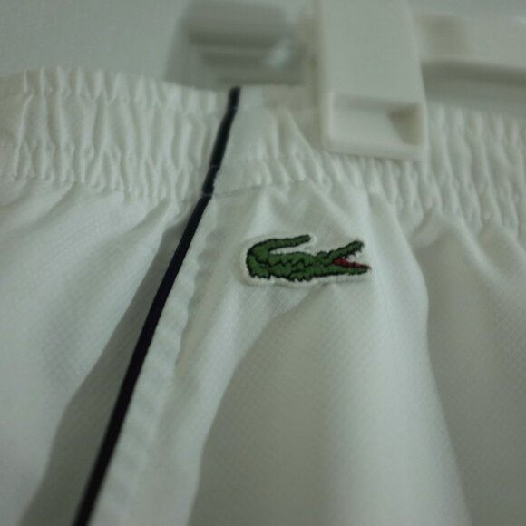 Lacoste sport white track shorts with side strips size 7 - Picture 6 of 11